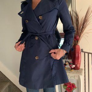 H&M trench coat navy blue size 8